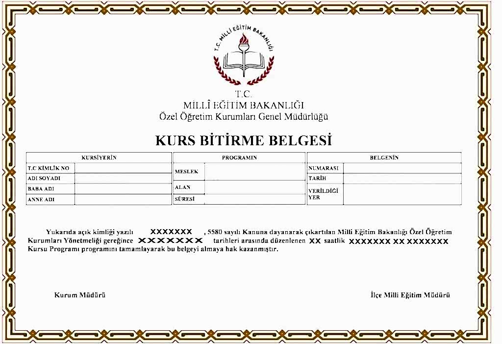 MEB Onaylı Sertifika